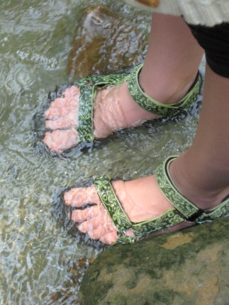 Sandals in Stream